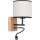 LED Nástěnná lampa BOHO 1xE27/25W/230V + LED/1W/230V dub