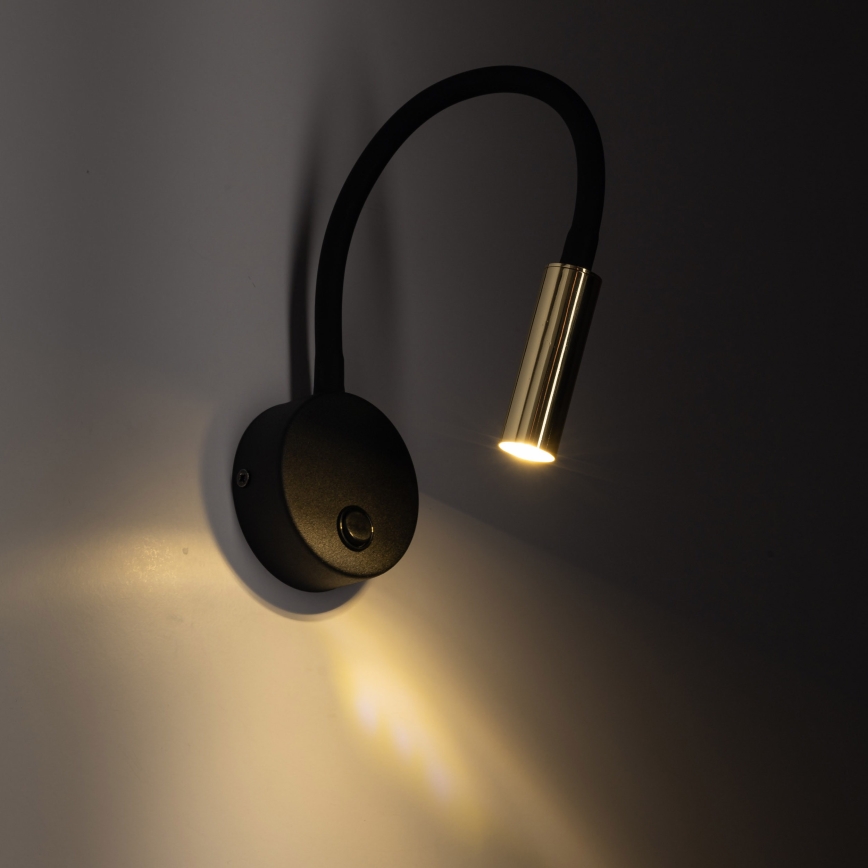 LED Nástěnná lampa LAGOS 1xG9/3W/230V 4000K černá/zlatá