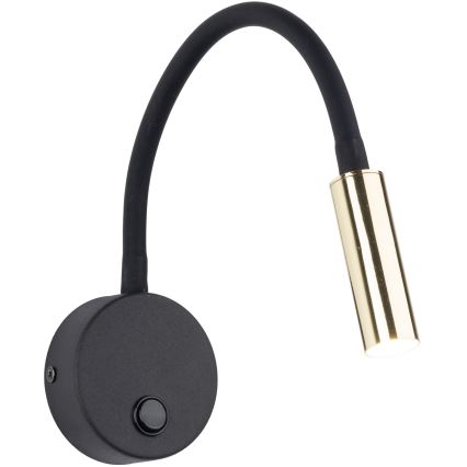 LED Nástěnná lampa LAGOS 1xG9/3W/230V 4000K černá/zlatá