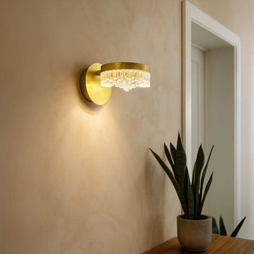 LED Nástěnná lampa LED/4W/230V zlatá