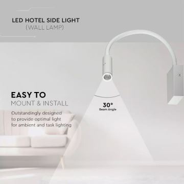 LED Nástěnná lampička 1xLED/3W/230V