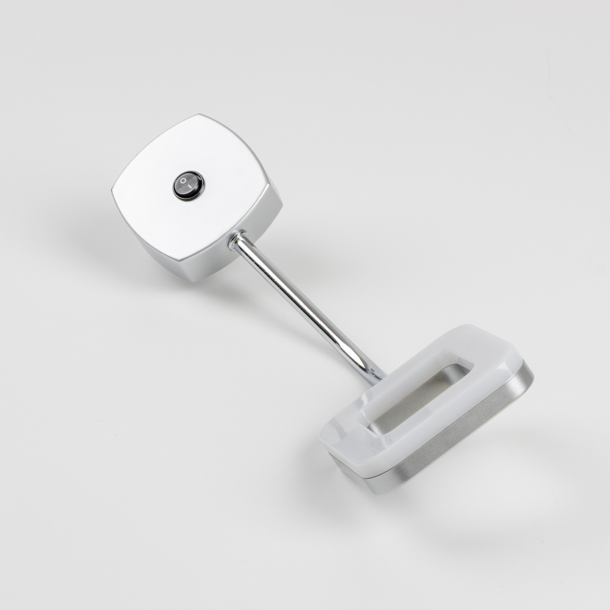 LED Nástěnná lampička do zásuvky LED/3,2W/230V matný chrom