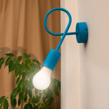 LED Nástěnná lampička OXFORD 1xE27/15W/230V modrá