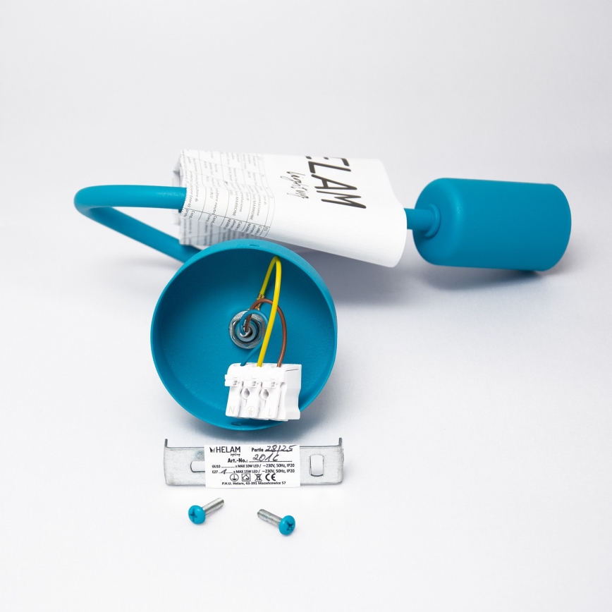 LED Nástěnná lampička OXFORD 1xE27/15W/230V modrá
