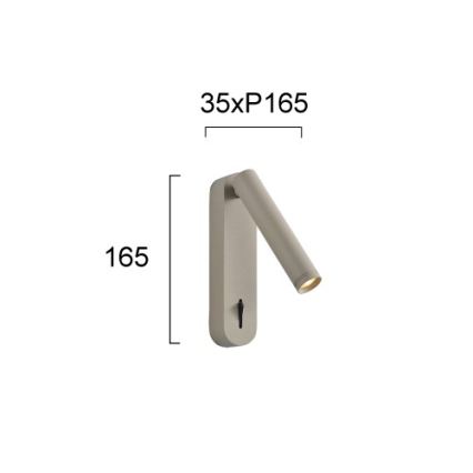 LED Nástěnné bodové svítidlo ABRIEL LED/6W/230V béžová