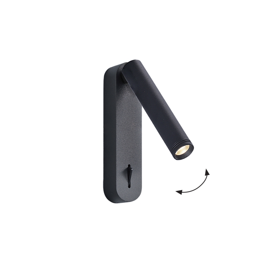 LED Nástěnné bodové svítidlo ABRIEL LED/6W/230V černá