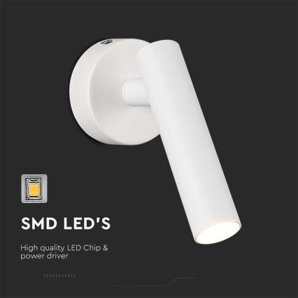 LED Nástěnné bodové svítidlo LED/2W/230V 3000K bílá