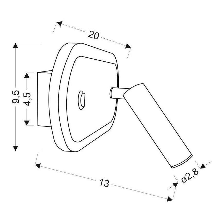 LED Nástěnné bodové svítidlo MIRACLE LED/6W+LED/3W/230V