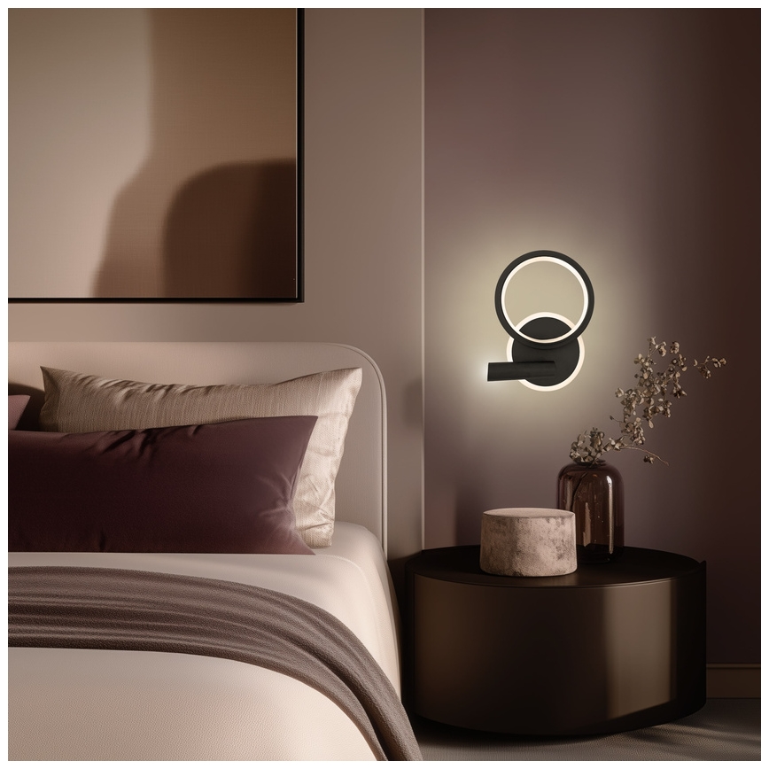 LED Nástěnné bodové svítidlo MONET LED/16W/230V černá