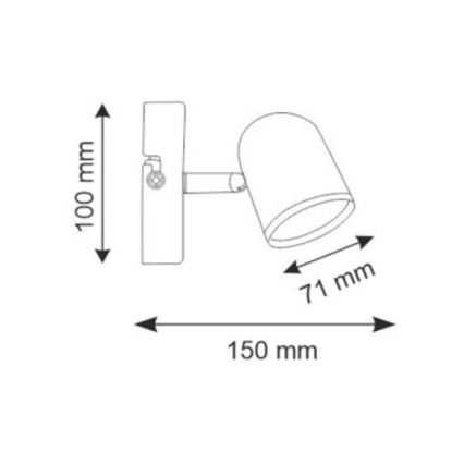 LED Nástěnné bodové svítidlo RAWI LED/4,2W/230V bílá