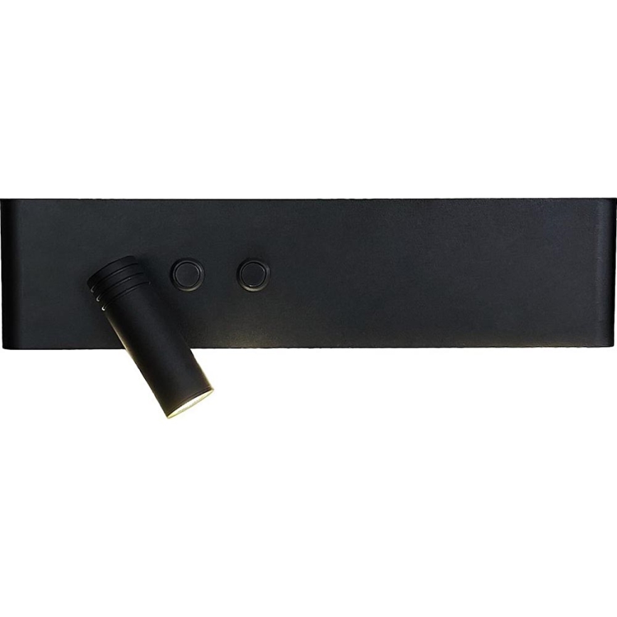 LED Nástěnné bodové svítidlo RESORT LED/10W/230V + LED/3W černá levá