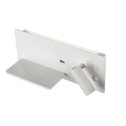 LED Nástěnné bodové svítidlo s nabíječkou OLLY LED/4W+LED/3W/230V