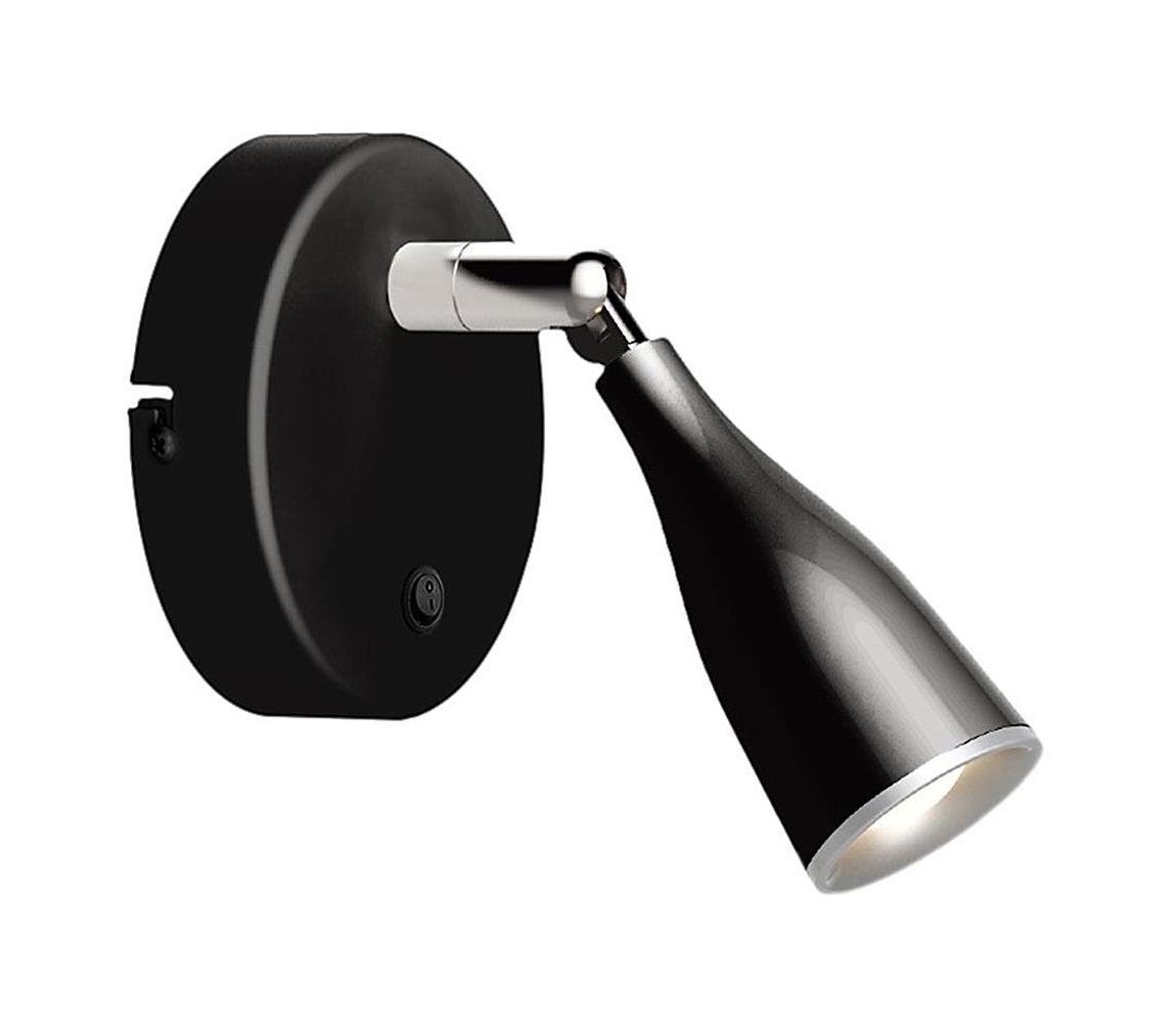 V-Tac LED Nástěnné bodové svítidlo s vypínačem LED/4,5W/230V 3000K černá VT0998