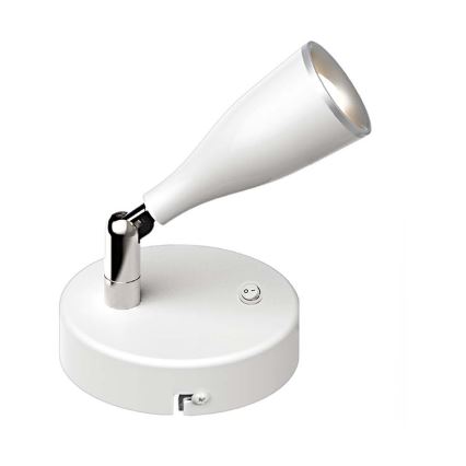 LED Nástěnné bodové svítidlo s vypínačem LED/4,5W/230V 4000K bílá
