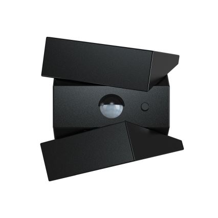 LED Nástěnné solární svítidlo se senzorem LED/2,5W/3,7V 3000/4000/6000K IP65 1200 mAh černá