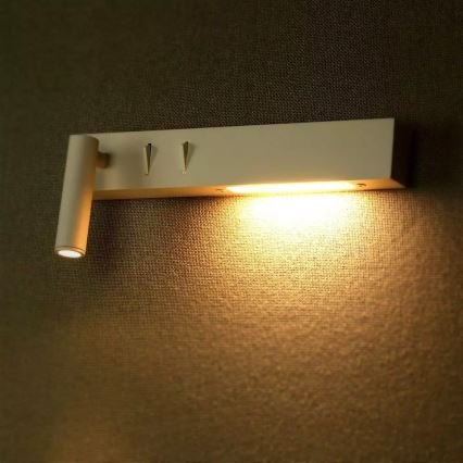 LED Nástěnné svítidlo 1xLED/3W/230V + 1xLED/6W