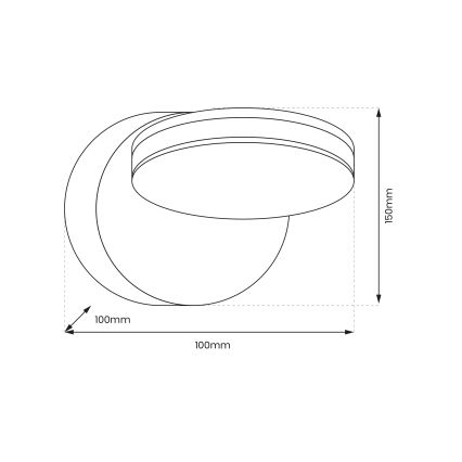 LED Nástěnné svítidlo 360° LED/6W/230V
