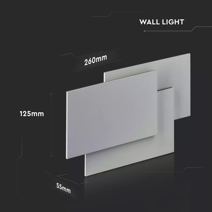 LED Nástěnné svítidlo 3xLED/12W/100-240V šedá