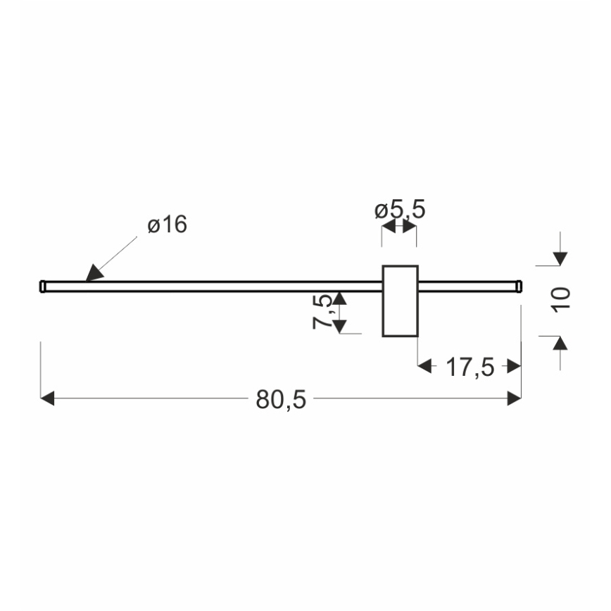 LED Nástěnné svítidlo ARIAN LED/13W/230V 4000K černá