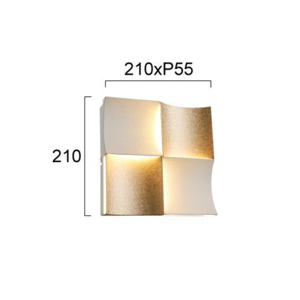 LED Nástěnné svítidlo ARIELLA LED/24W/230V zlatá