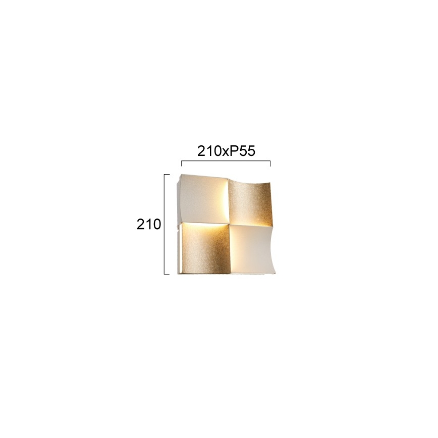 LED Nástěnné svítidlo ARIELLA LED/24W/230V zlatá
