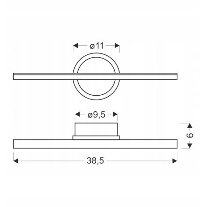 LED Nástěnné svítidlo BATUTA LED/10W/230V hnědá