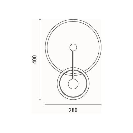 LED Nástěnné svítidlo CLIO LED/15W/230V 3000K