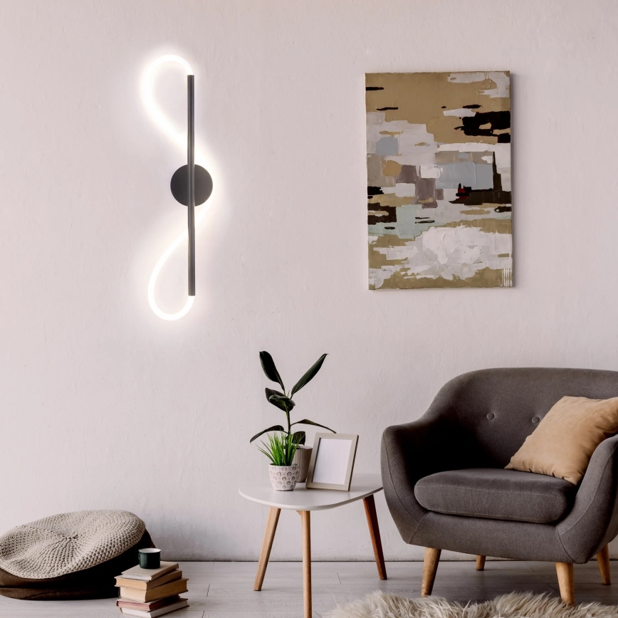 LED Nástěnné svítidlo EMMA LED/19W/230V černá