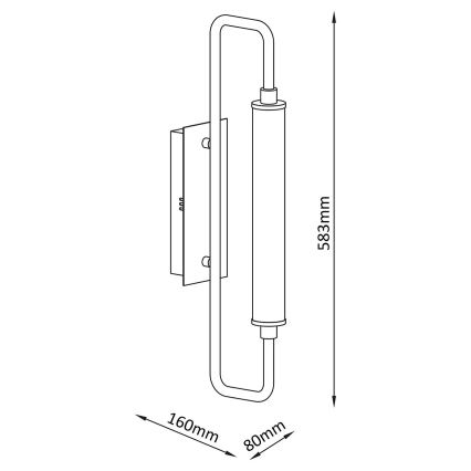 LED Nástěnné svítidlo FELICJA LED/14W/230V 4000K černá