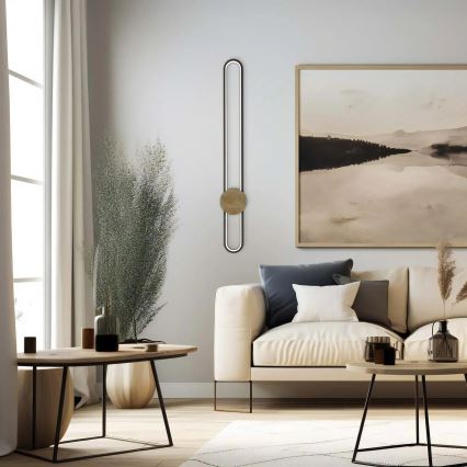 LED Nástěnné svítidlo FLORENTYNA LED/24W/230V 4000K černá/béžová