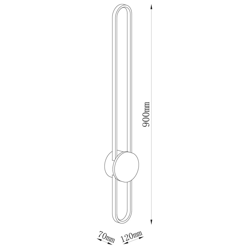 LED Nástěnné svítidlo FLORENTYNA LED/24W/230V 4000K černá/bílá