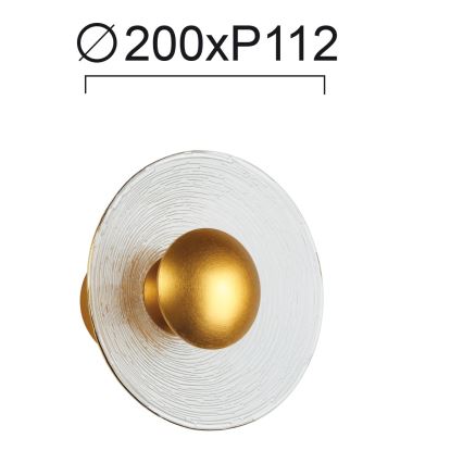 LED Nástěnné svítidlo GLAMOUR LED/9W/230V zlatá