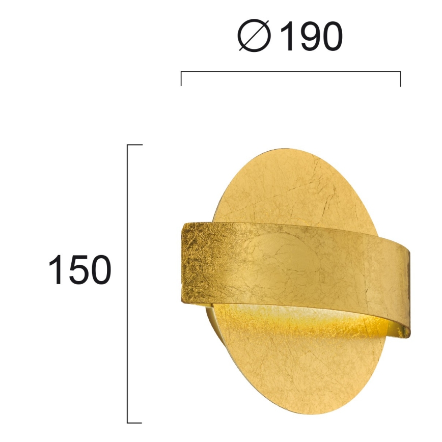 LED Nástěnné svítidlo KOBEN LED/11W/230V zlatá
