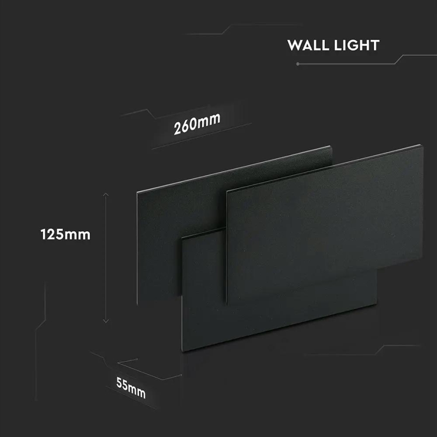LED Nástěnné svítidlo LED/12W/230V 3000K černá