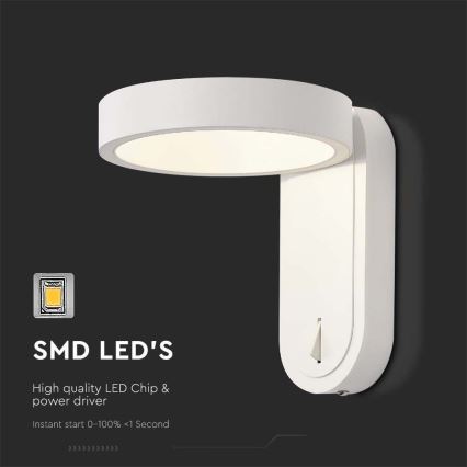 LED Nástěnné svítidlo LED/5W/230V 3000K/4000K bílá