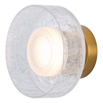 LED Nástěnné svítidlo LED/8W/230V 3000K zlatá/čirá