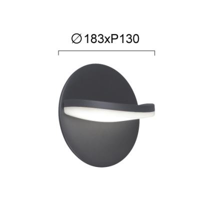 LED Nástěnné svítidlo LETTY LED/16W/230V antracit
