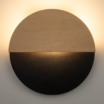LED Nástěnné svítidlo LUNA LED/7W/230V pr. 26 cm černá/béžová