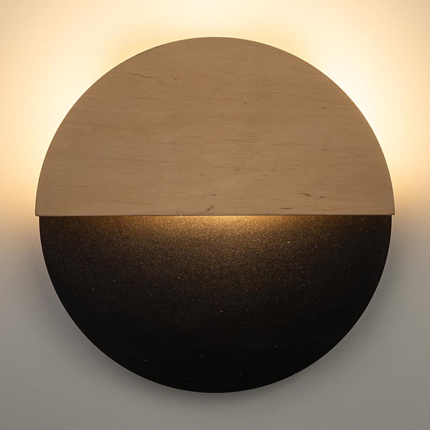 LED Nástěnné svítidlo LUNA LED/7W/230V pr. 26 cm černá/béžová