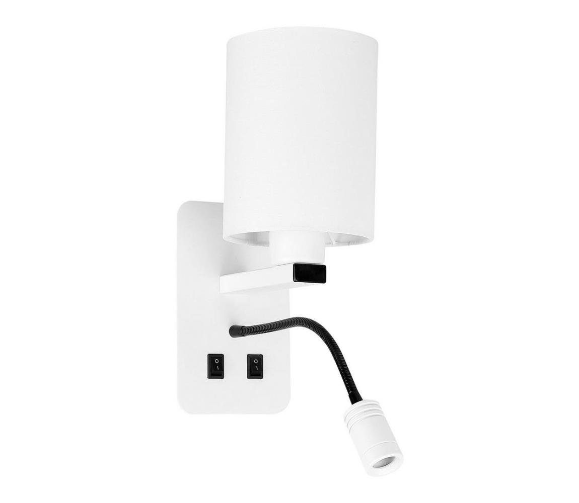 Candellux LED Nástěnné svítidlo MAGNUM 1xE27/40W/230V + LED/3W bílá CA0488