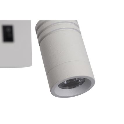 LED Nástěnné svítidlo MAGNUM 1xE27/40W/230V + LED/3W bílá
