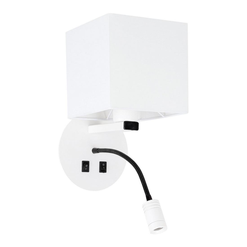 LED Nástěnné svítidlo MAGNUM 1xE27/40W/230V + LED/3W bílá