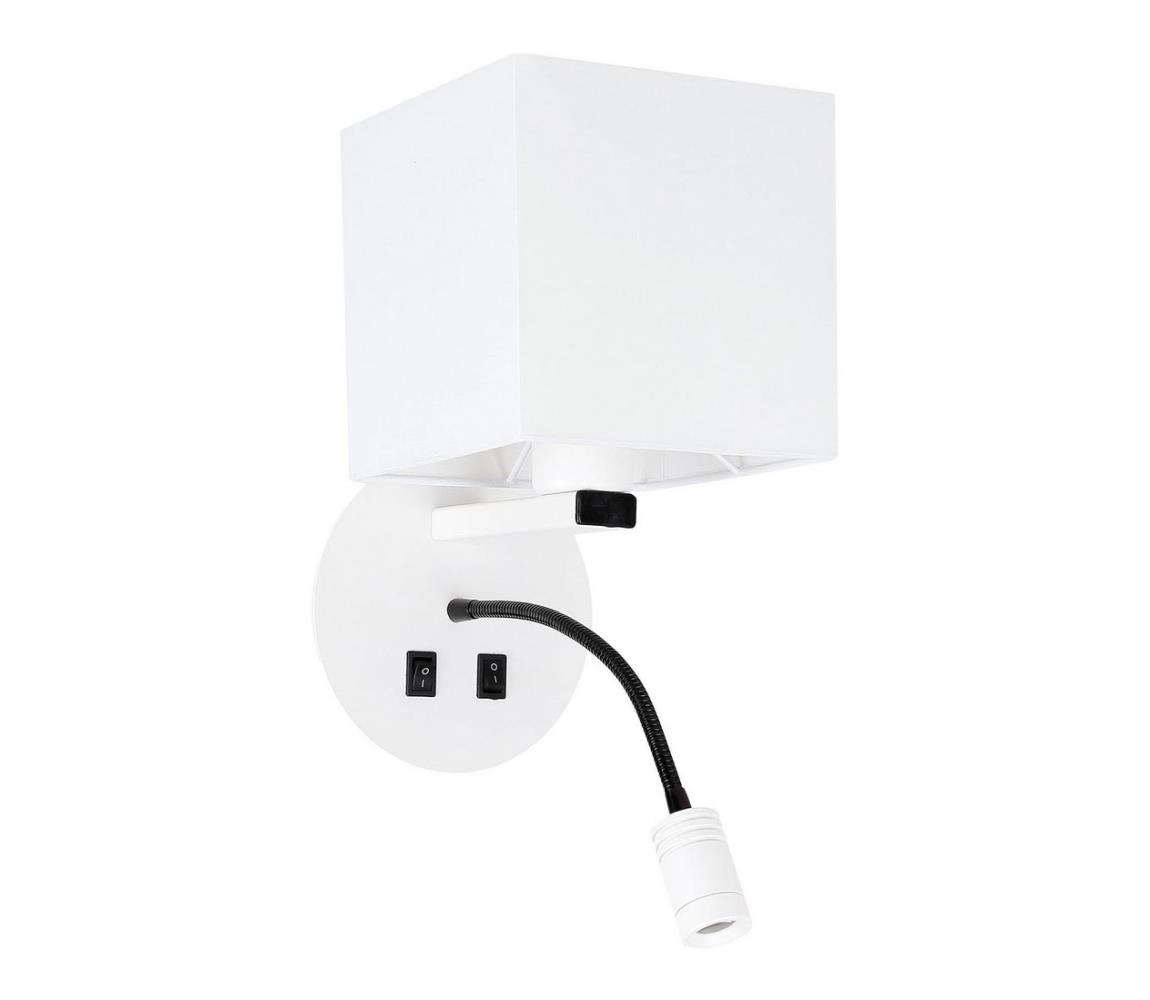 Candellux LED Nástěnné svítidlo MAGNUM 1xE27/40W/230V + LED/3W bílá CA0489