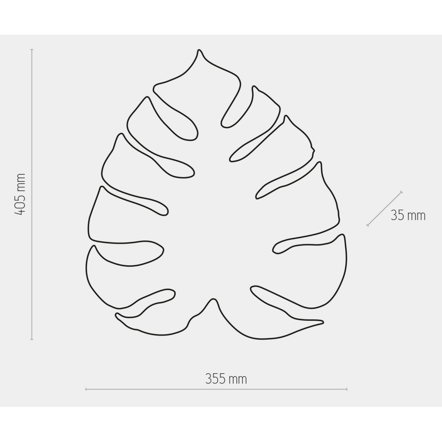 LED Nástěnné svítidlo MONSTERA LED/12W/230V černá