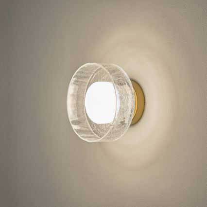 LED Nástěnné svítidlo NIMBUS LED/8W/230V 3000K zlatá/čirá