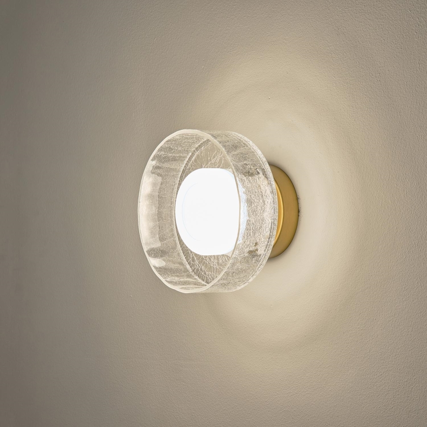 LED Nástěnné svítidlo NIMBUS LED/8W/230V 3000K zlatá/čirá