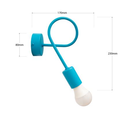 LED Nástěnné svítidlo OXFORD 1xE27/15W/230V modrá