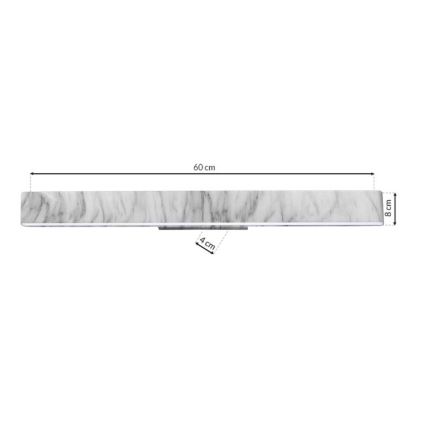 LED Nástěnné svítidlo PIERCE LED/24W/230V 60 cm bílá/šedá