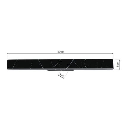 LED Nástěnné svítidlo PIERCE LED/24W/230V 60 cm černá