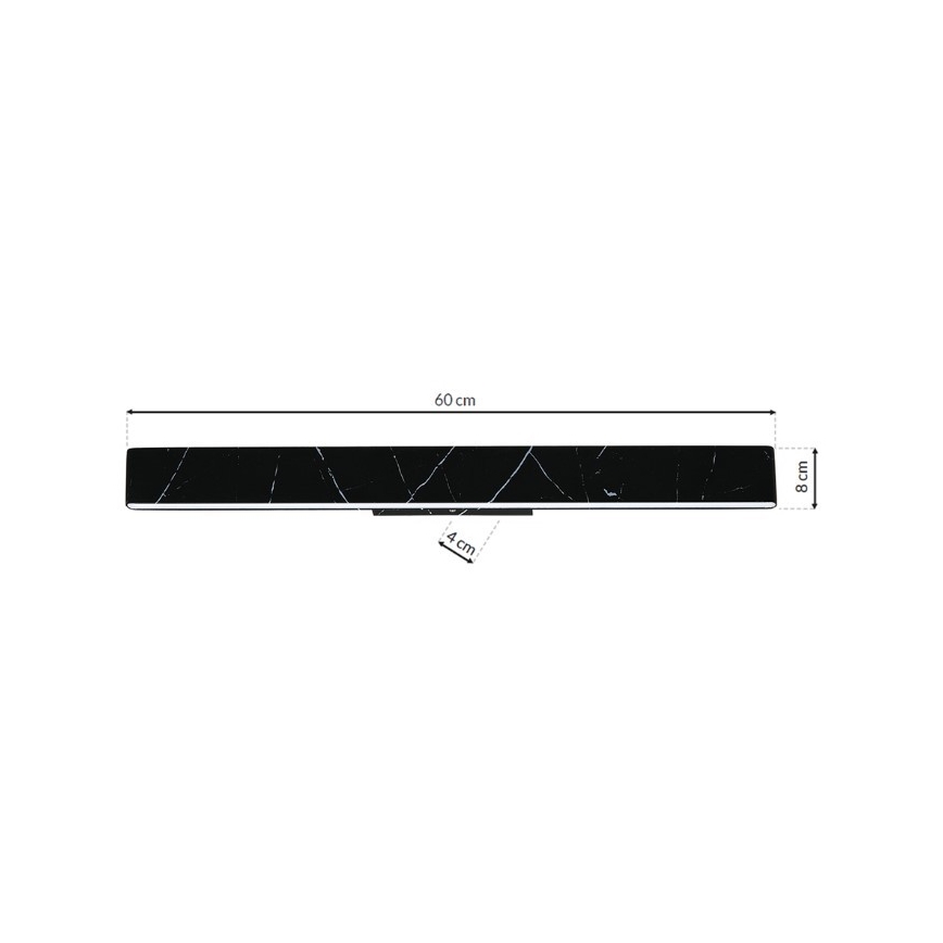 LED Nástěnné svítidlo PIERCE LED/24W/230V 60 cm černá